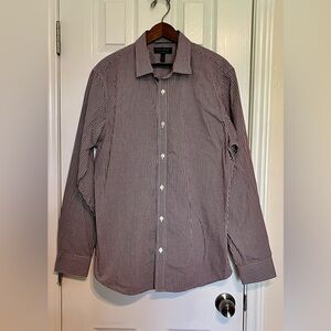Banana Republic Red & White Non‎ Iron Tailored Slim Fit Shirt 16•16 1/2 34•35”